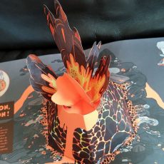 livre animé pop-up volcans