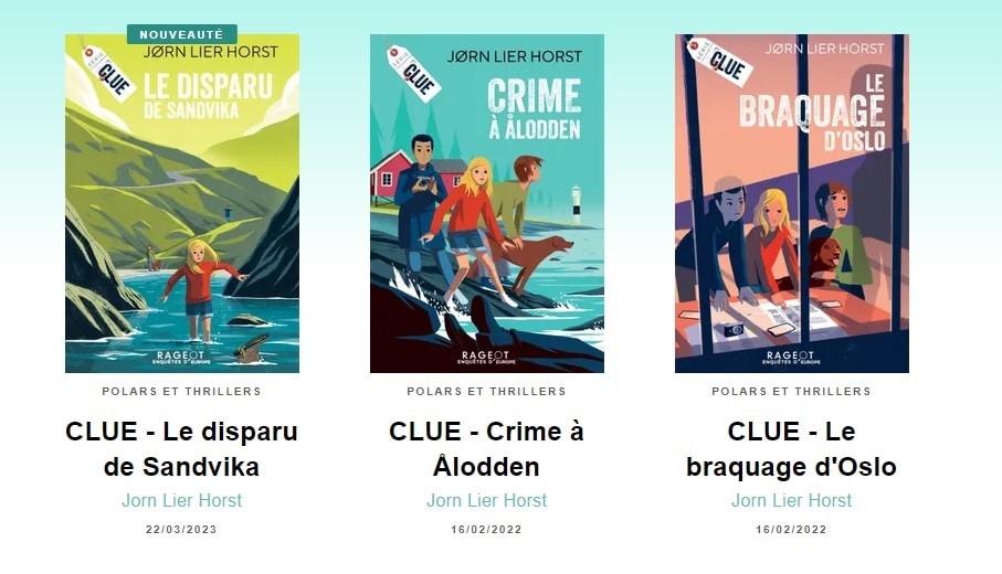 Rageot : série CLUE - romans policiers pour les juniors
