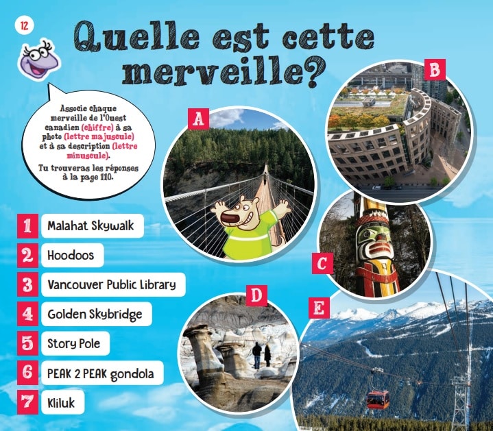 Guide J'explore l'ouest canadien - guide de viyage pour les enfants dès 7 ans