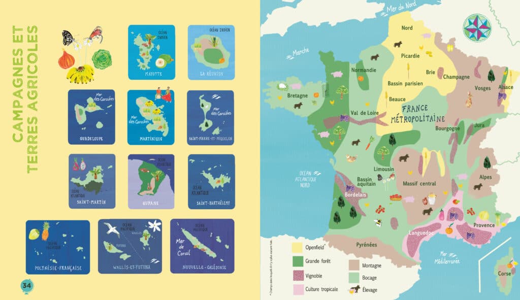 Atlas : mon tour de France écolo - éditions Akinomé - de Stéphanie de Bussierre et Lola Oberson