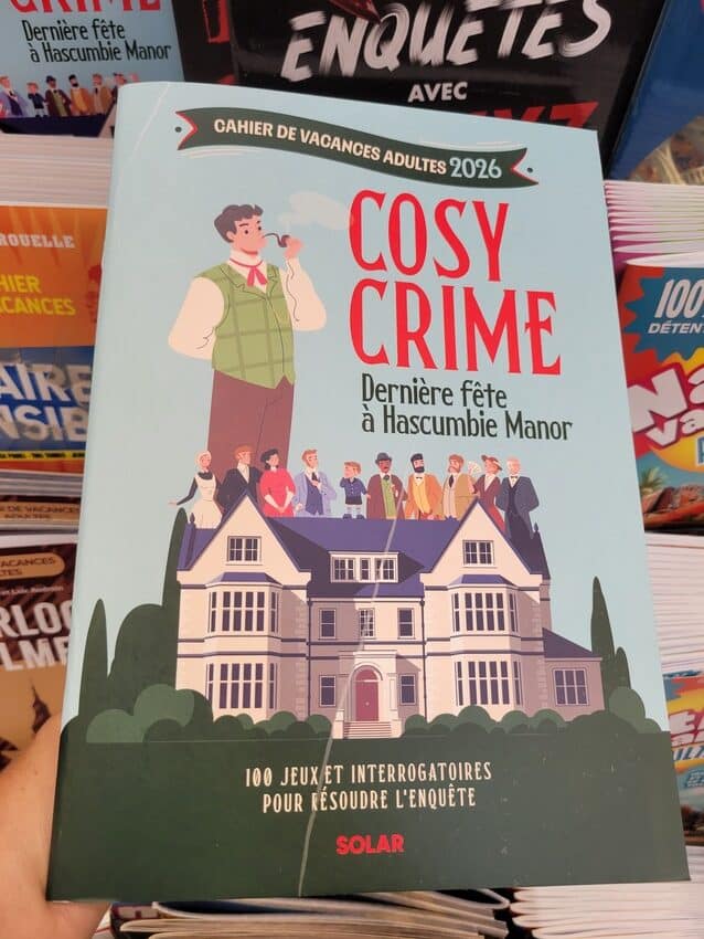 Cahier de vacances pour adultes - Voyage 2026 : cosy crime