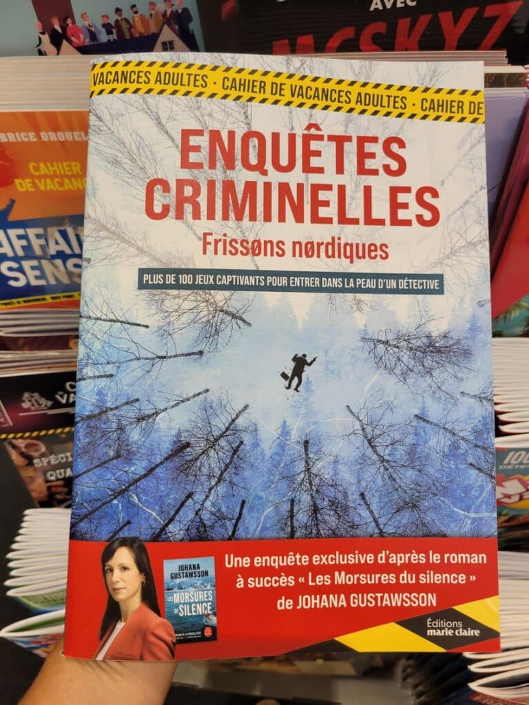 Cahier de vacances pour adultes - Voyage 2026 : enquêtes criminelles, frissons nordiques
